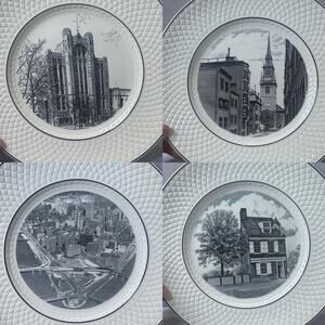 Copeland Spode Mansard set of 4 plates - "Famous in American History" series